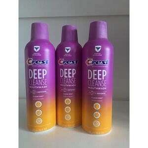 3 Pack: Crest Deep Cleanse Mouthwash Clean Mint 16 oz. (Exp. 2026)